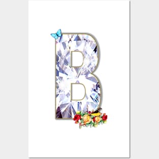 Name Initial Letter B and Weebill Bird Posters and Art